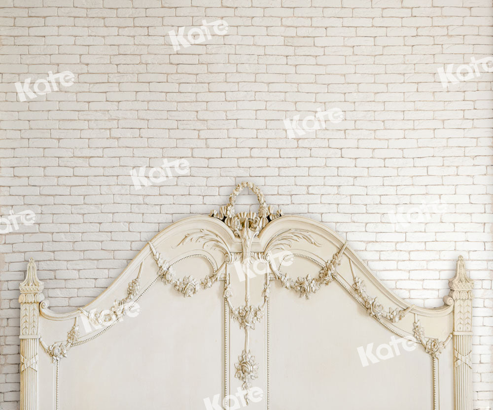 Kate Kopfteil Hintergrund Backstein Wand Beige von Chain Photography - Kate Backdrop.de