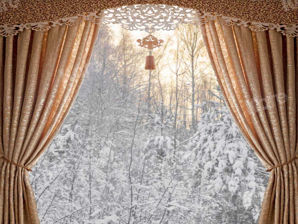 Kate Winter Weihnachten Hintergrund Vorhang Schnee von Chain Photography - Kate Backdrop.de