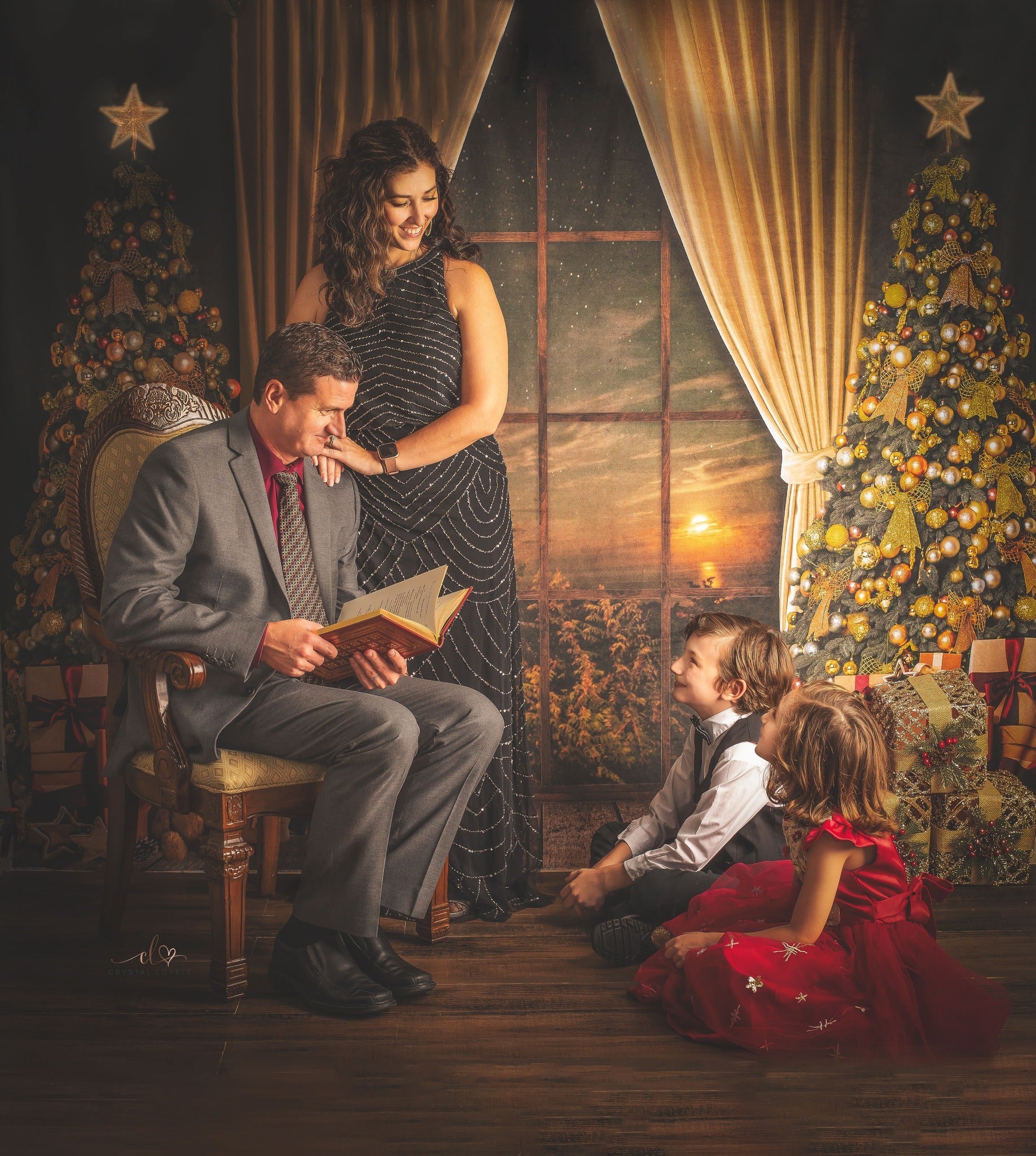 Kate Weihnachten Hintergrund Fenster für Fotografie Vorhang - Kate Backdrop.de