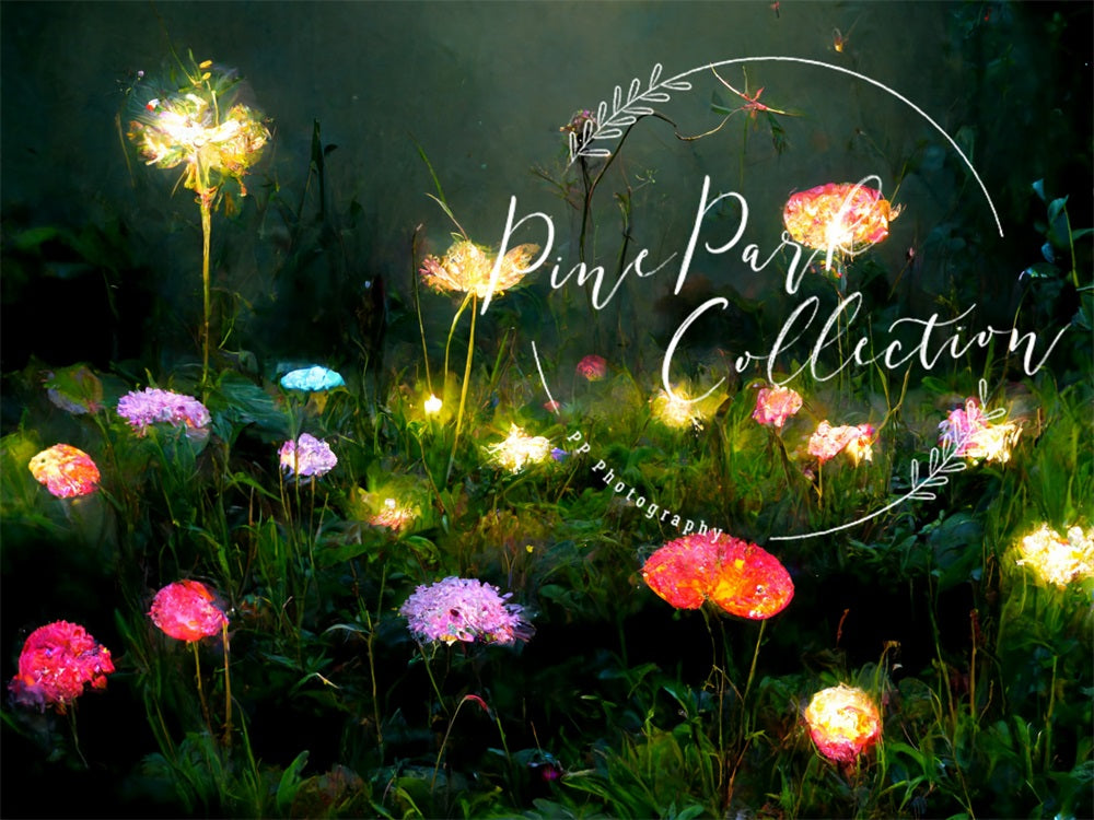 Kate Fee Garten Licht grüne Blätter Landschaft Hintergrund von Pine Park Collection - Kate Backdrop.de