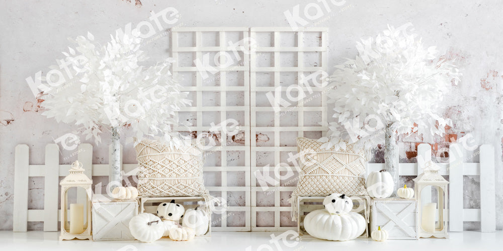 Kate Weiß Boho Kürbis Herbst Hintergrund von Emetselch - Kate Backdrop.de