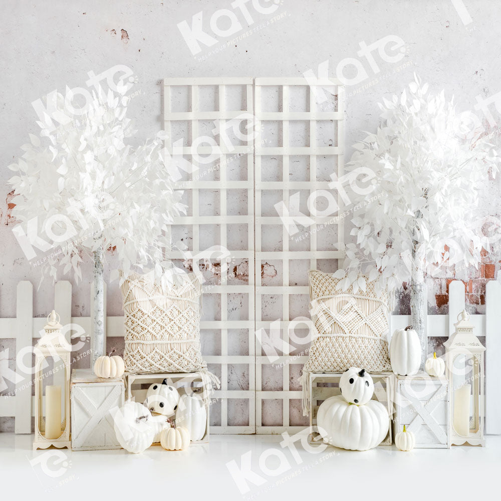 Kate Weiß Boho Kürbis Herbst Hintergrund von Emetselch - Kate Backdrop.de