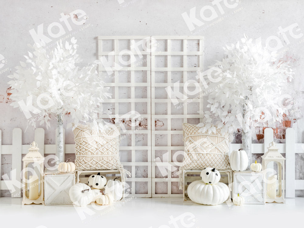 Kate Weiß Boho Kürbis Herbst Hintergrund von Emetselch - Kate Backdrop.de