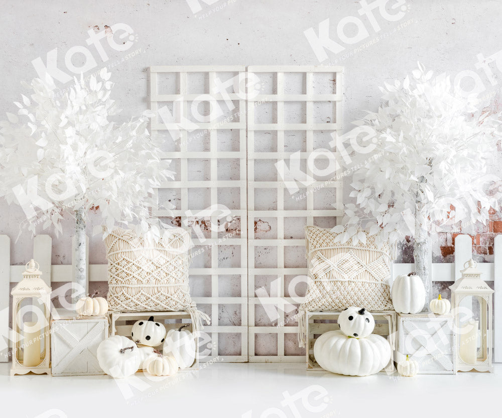 Kate Weiß Boho Kürbis Herbst Hintergrund von Emetselch - Kate Backdrop.de