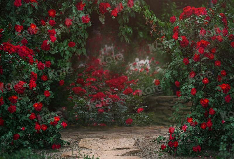 Kate Valentinstag Hintergrund Retro Blumen Garten für Fotografie - Kate Backdrop.de
