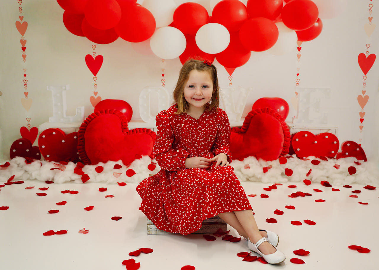 Kate Valentinstag Hintergrund Ballons Liebe Herz von Uta Mueller Photography - Kate Backdrop.de