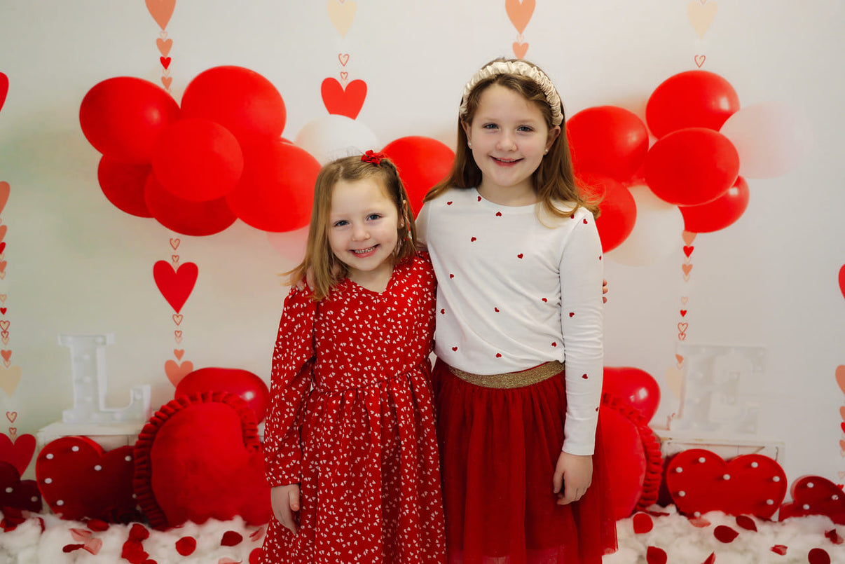 Kate Valentinstag Hintergrund Ballons Liebe Herz von Uta Mueller Photography - Kate Backdrop.de
