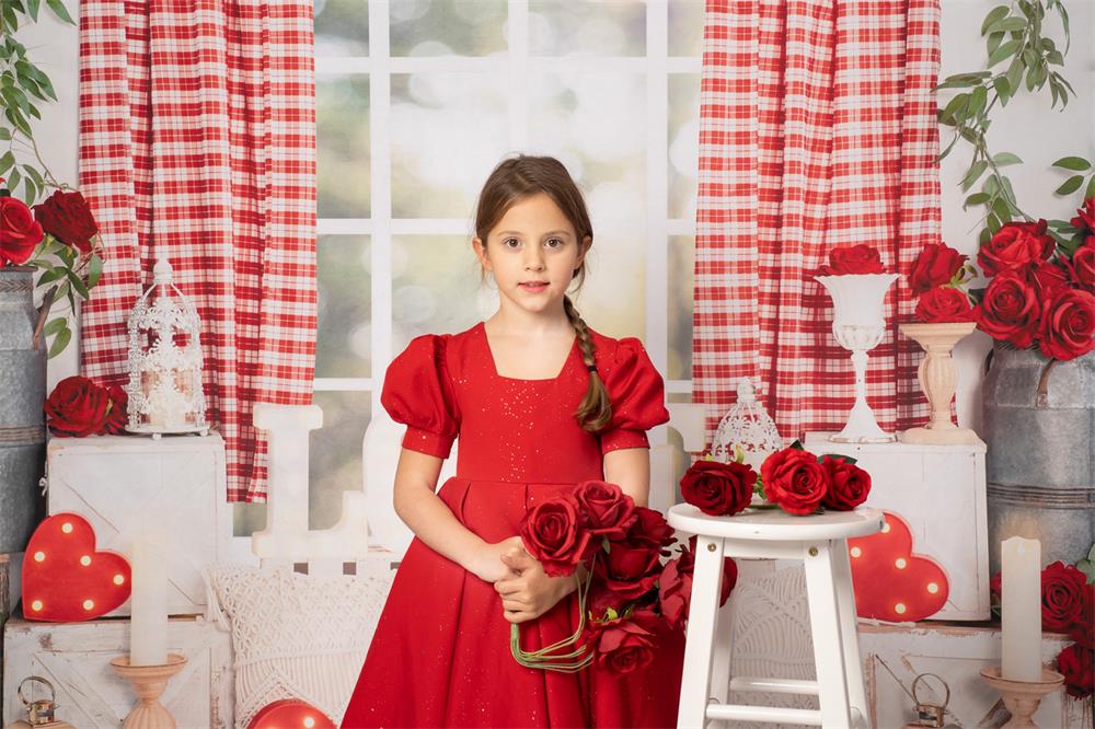 Kate Valentinstag Rose Boho Fensterhintergrund von Emetselch - Kate Backdrop.de
