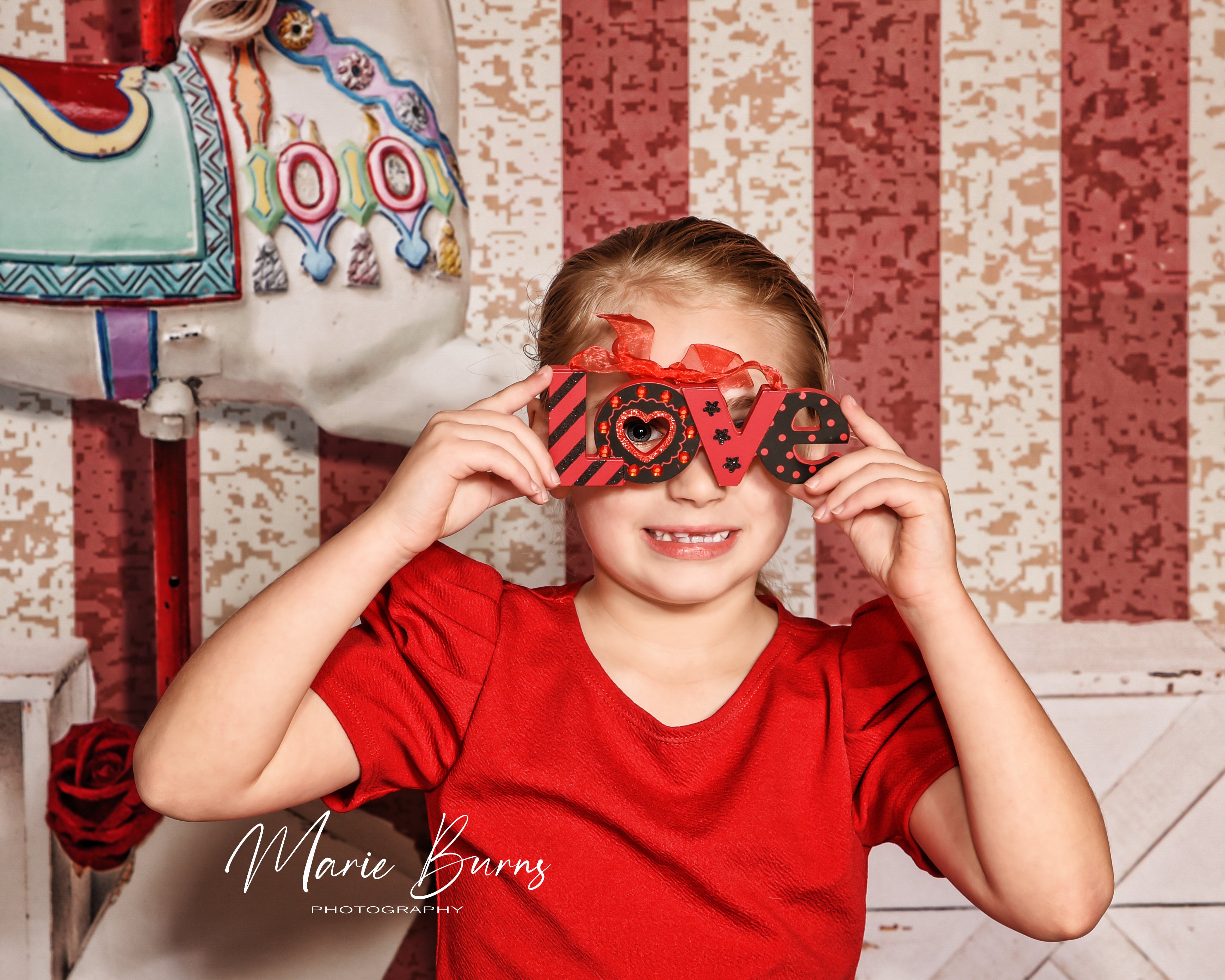 Kate Valentinstag Bühne Trojanisches Pferd Hintergrund für Fotografie - Kate Backdrop.de