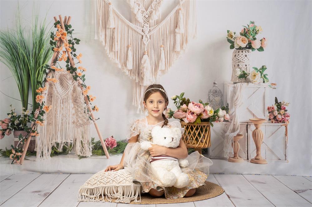 Kate Frühling Boho Blume Zelt Backdrop von Emetselch