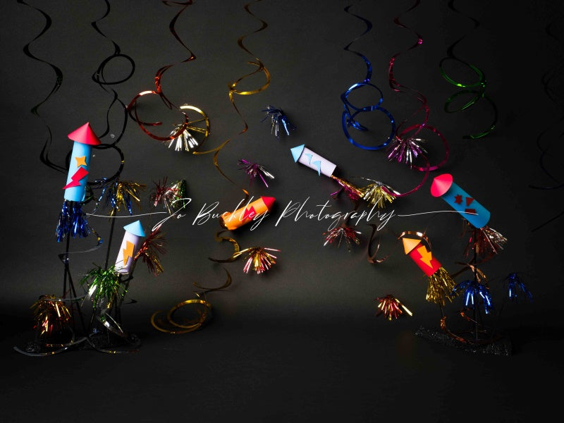 Kate Feuerwerk Schwarz Hintergrund von Jo Buckley Photography - Kate Backdrop.de