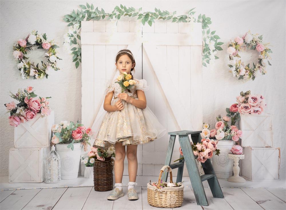 Kate Frühling Blume Holz Elegante Kulisse für Fotografie - Kate Backdrop.de