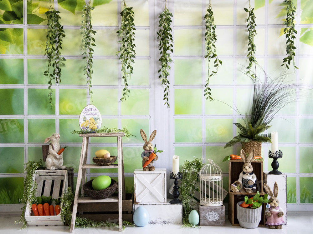 Kate Frühling Ostern Hase Fenster Hintergrund für die Fotografie - Kate Backdrop.de