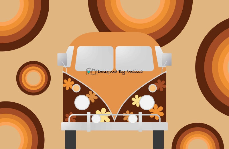 Kate Groovy Van Backdrop Blume von Melissa King - Kate Backdrop.de