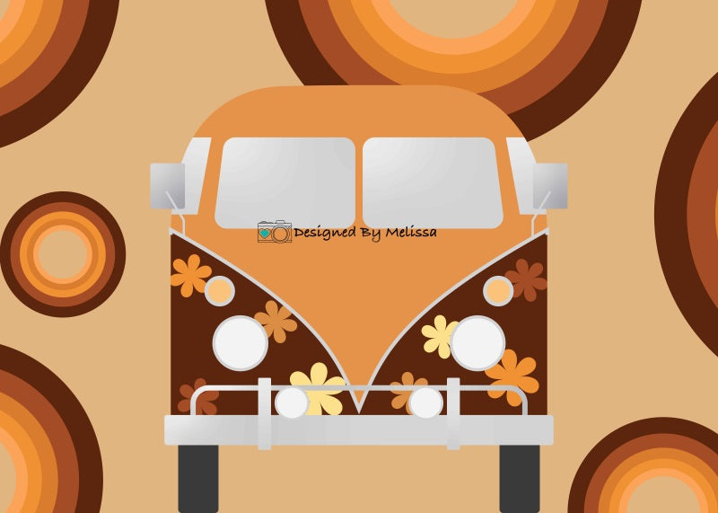 Kate Groovy Van Backdrop Blume von Melissa King - Kate Backdrop.de