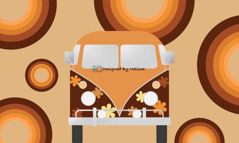 Kate Groovy Van Backdrop Blume von Melissa King - Kate Backdrop.de