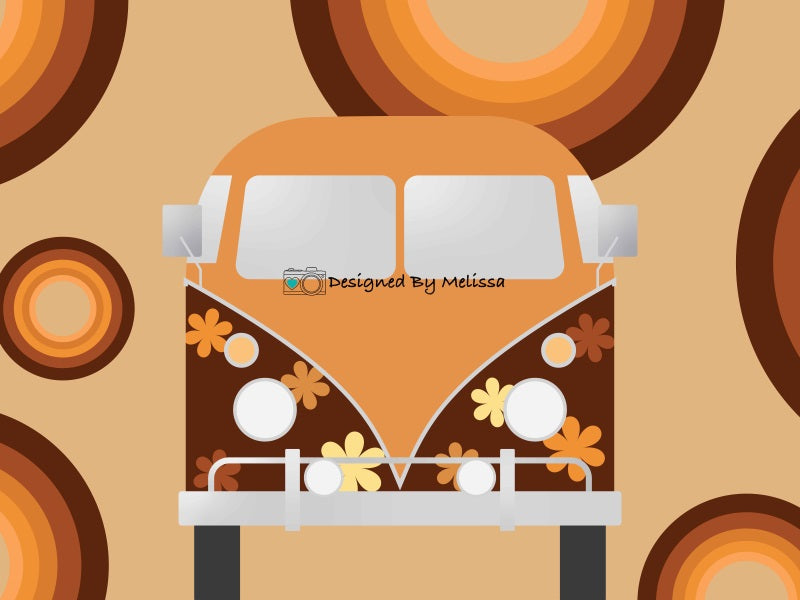 Kate Groovy Van Backdrop Blume von Melissa King - Kate Backdrop.de