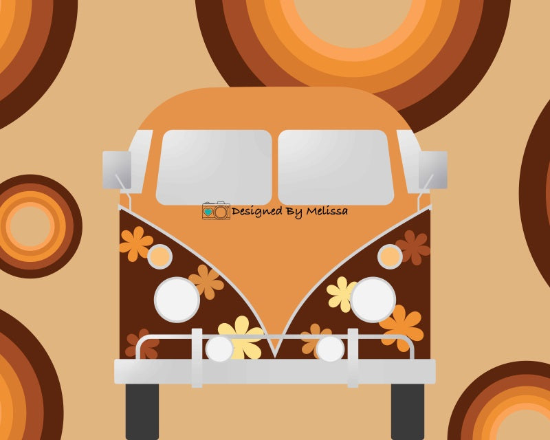 Kate Groovy Van Backdrop Blume von Melissa King - Kate Backdrop.de