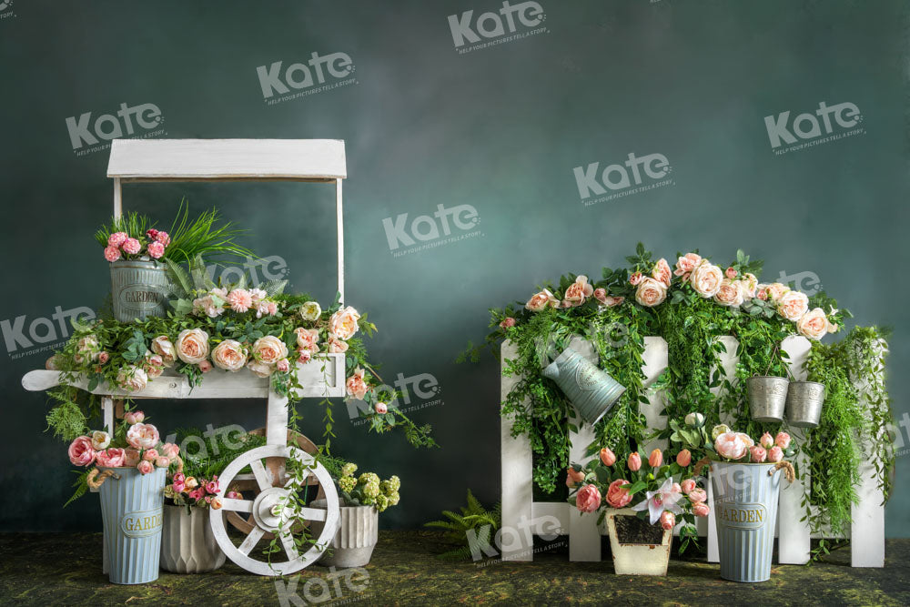 Kate Frühlingsblumen-Wagen-Kulisse von Emetselch - Kate Backdrop.de