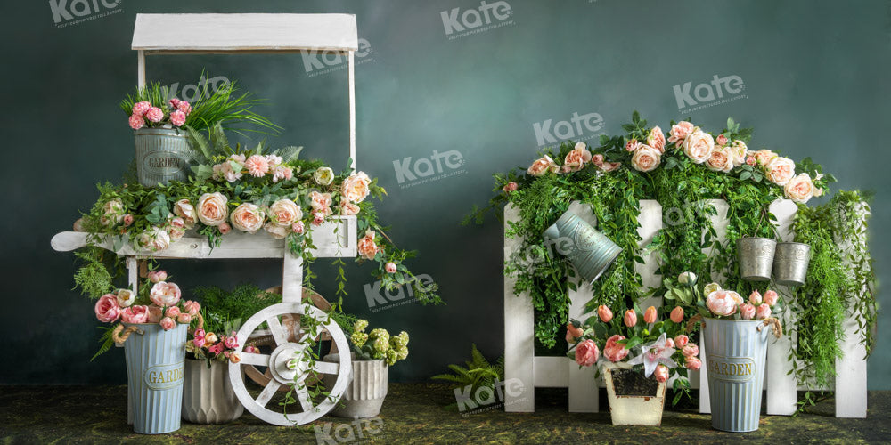 Kate Frühlingsblumen-Wagen-Kulisse von Emetselch - Kate Backdrop.de