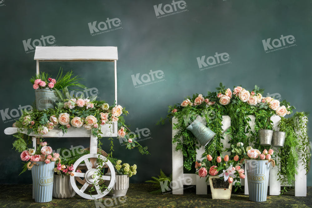 Kate Frühlingsblumen-Wagen-Kulisse von Emetselch - Kate Backdrop.de