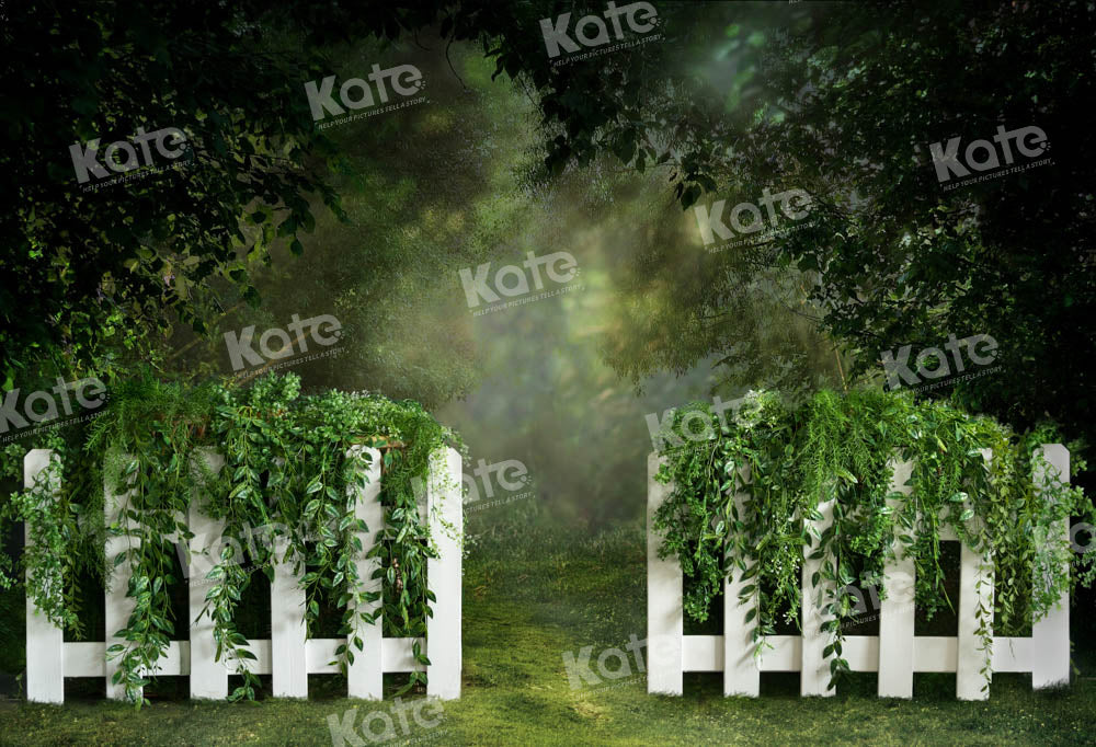 Kate Frühling Dschungel Gras Zaun Hintergrund von Emetselch - Kate Backdrop.de