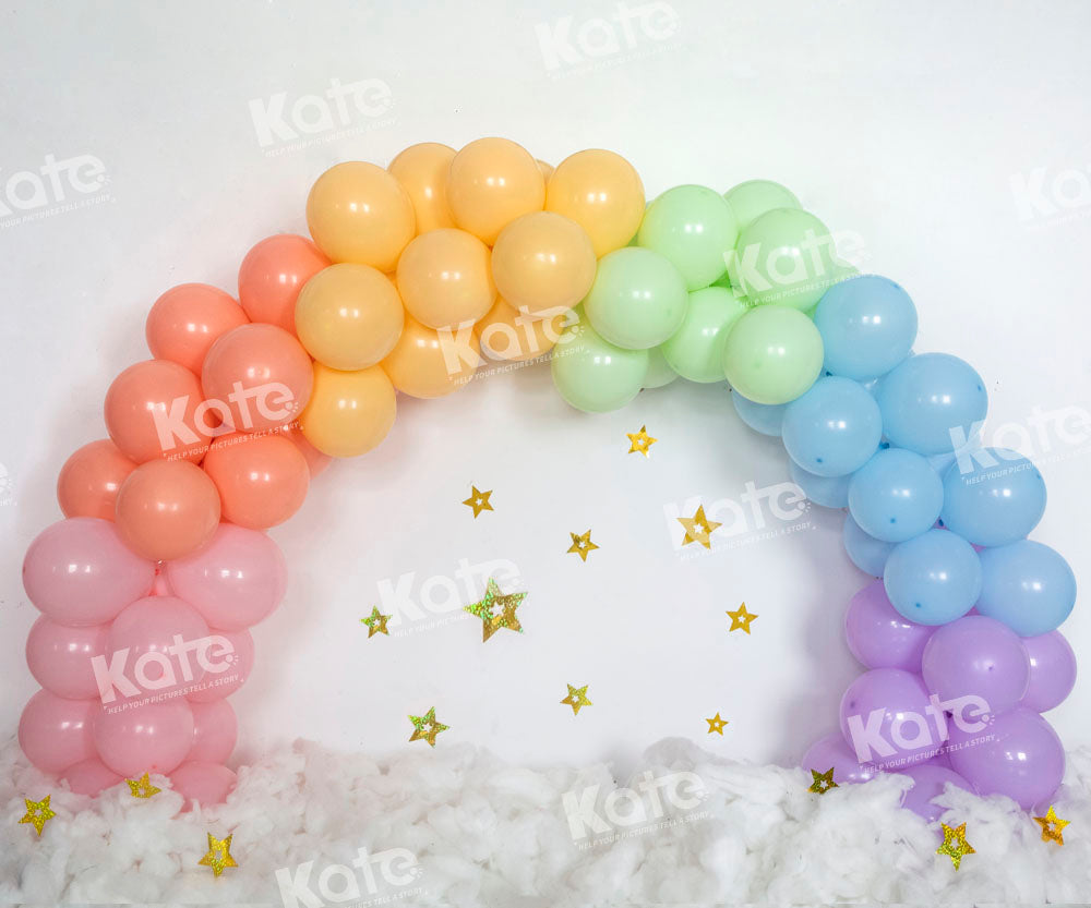 Kate Bunte Luftballons Himmel Wolke Cake Smash Kulisse von Emetselch