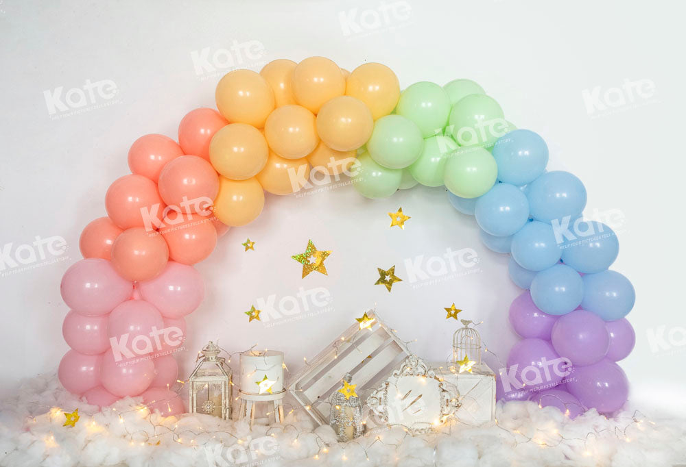 Kate Bunt Luftballons Cake Smash Geburtstag Hintergrund von Emetselch