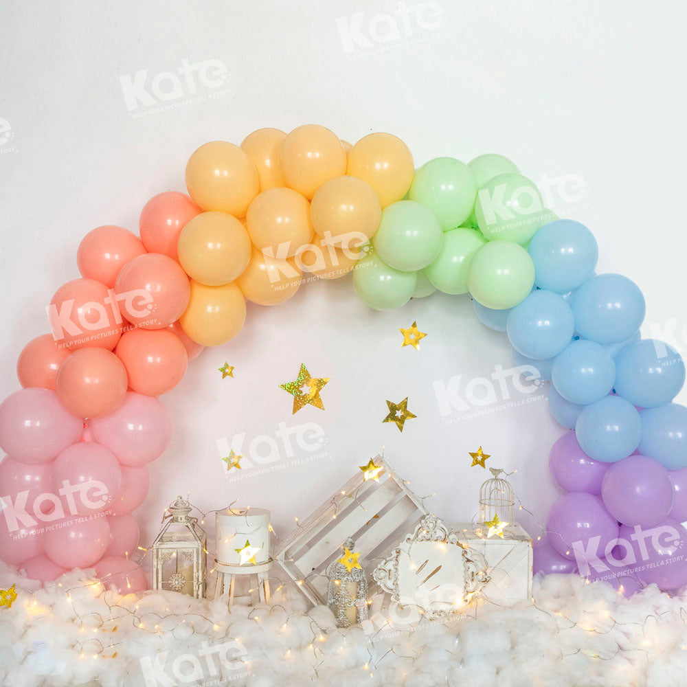 Kate Bunt Luftballons Cake Smash Geburtstag Hintergrund von Emetselch