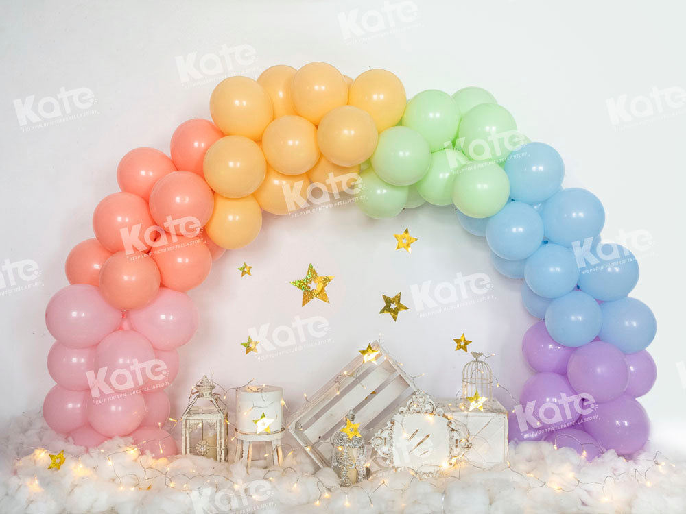 Kate Bunt Luftballons Cake Smash Geburtstag Hintergrund von Emetselch