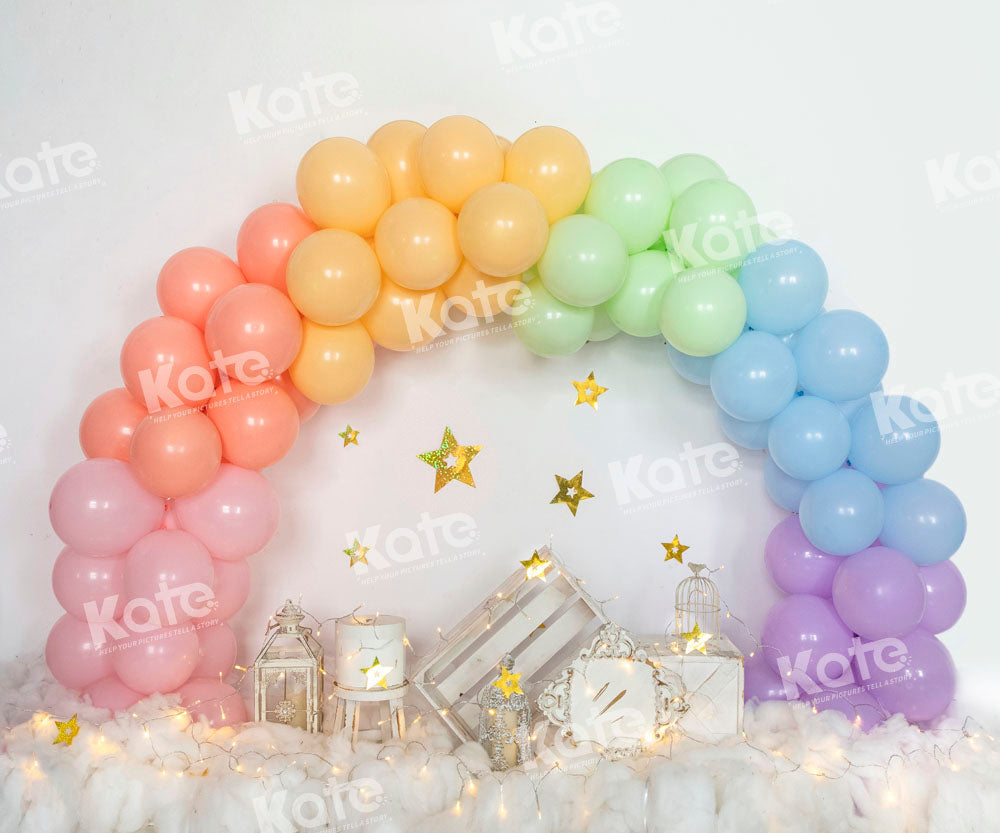 Kate Bunt Luftballons Cake Smash Geburtstag Hintergrund von Emetselch