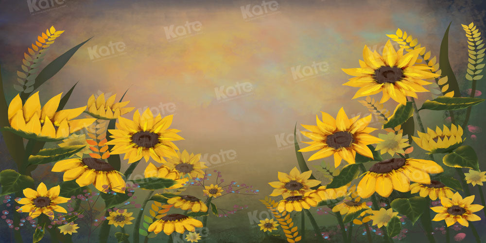 Kate Fine Art Painting Sonnenblume Hintergrund von GQ - Kate Backdrop.de