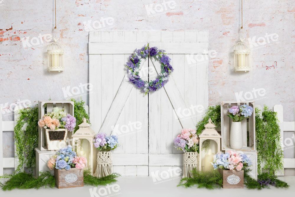 Kate Frühling Ostern Blume Scheune Kulisse von Emetselch - Kate Backdrop.de