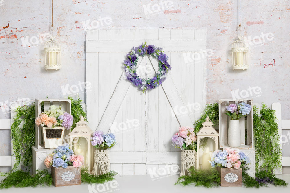 Kate Frühling Ostern Blume Scheune Kulisse von Emetselch - Kate Backdrop.de
