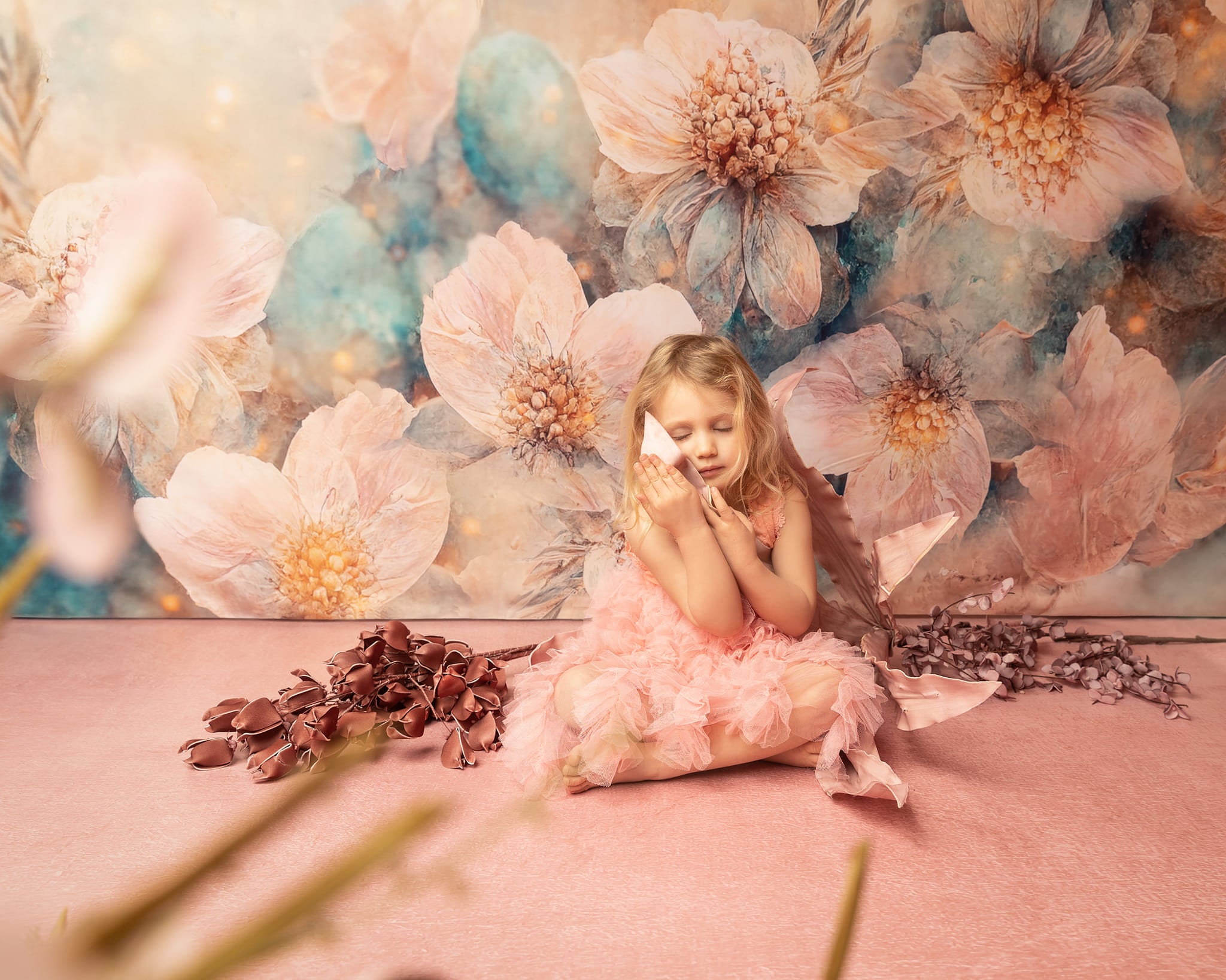 Kate Frühling Fine Art Malerei blühende Blume Hintergrund für die Fotografie - Kate Backdrop.de