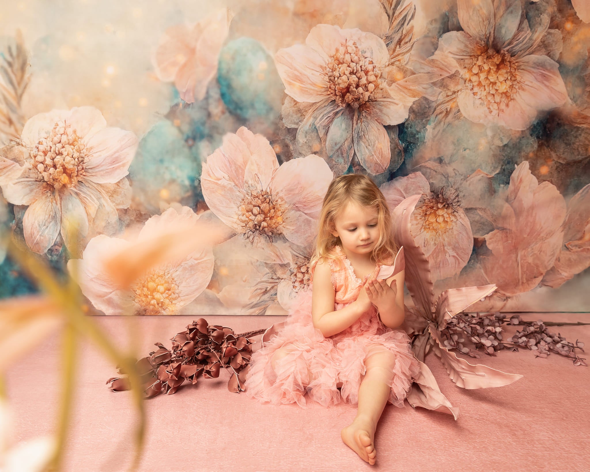 Kate Frühling Fine Art Malerei blühende Blume Hintergrund für die Fotografie - Kate Backdrop.de