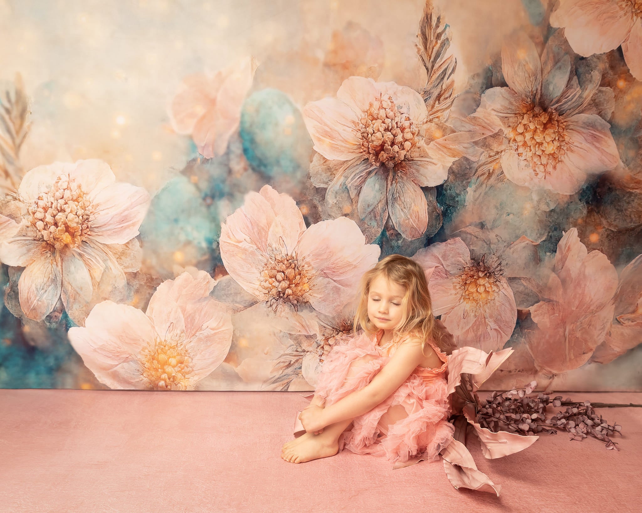 Kate Frühling Fine Art Malerei blühende Blume Hintergrund für die Fotografie - Kate Backdrop.de