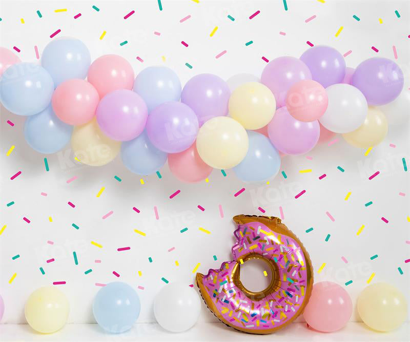 Kate Dessert Donut Kuchen Samsh Luftballons Kulisse für Fotografie - Kate Backdrop.de