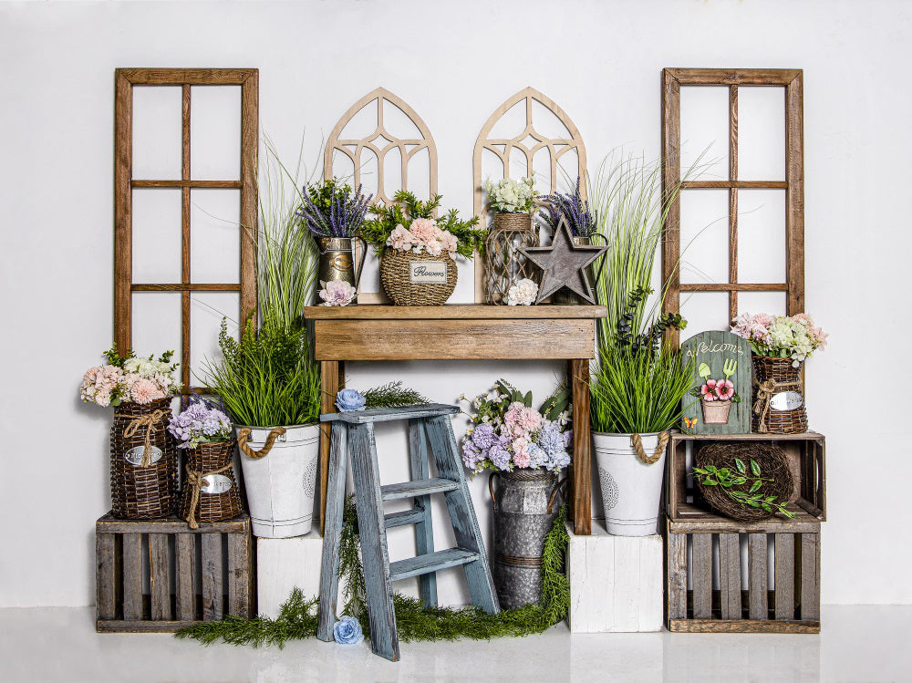 Kate Frühling Boho Blume Raum Kulisse für Fotografie - Kate Backdrop.de