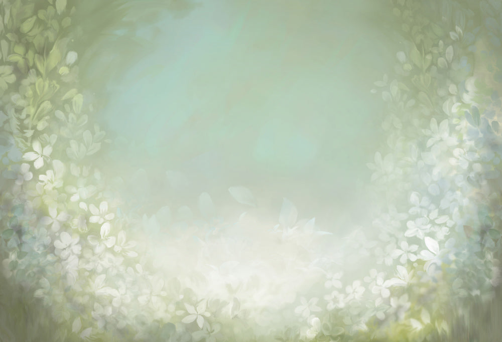 Kate Fine Art Abstrakt Grün Floral Hintergrund von GQ