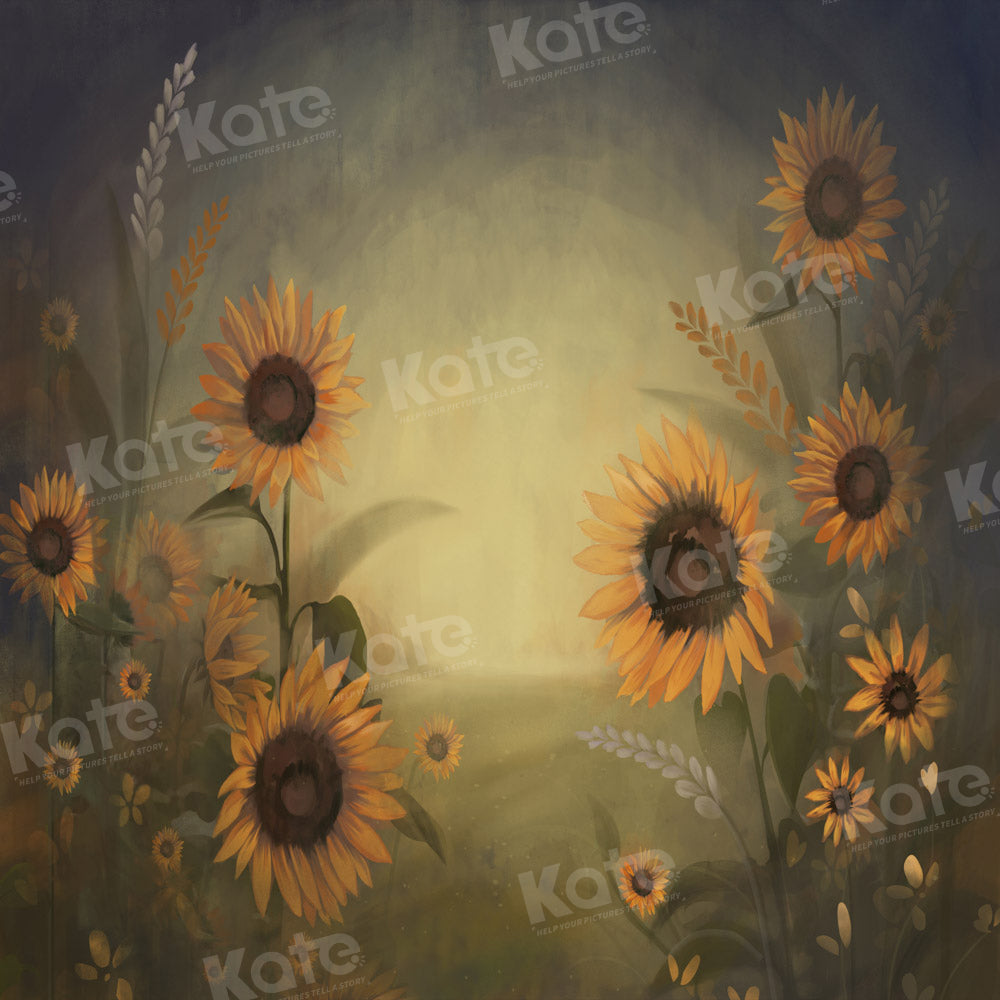 Kate Malerei Sonnenblume Licht Hintergrund von GQ - Kate Backdrop.de
