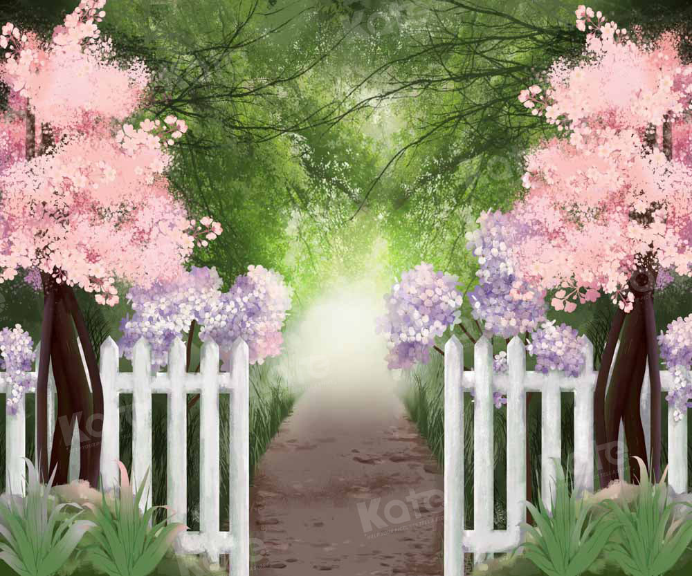 Kate Fine Art Painting Garten Weg Wald Hintergrund von GQ - Kate Backdrop.de