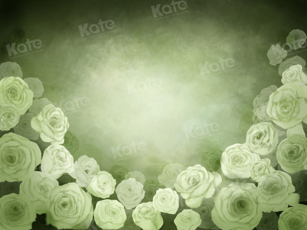 Kate Fine Art Grüner Blumen Hintergrund von GQ - Kate Backdrop.de