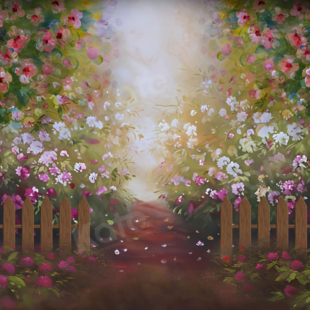 Kate Frühling Ölgemälde Blumengarten Kulisse für Fotografie