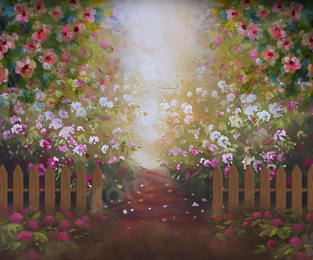 Kate Frühling Ölgemälde Blumengarten Kulisse für Fotografie