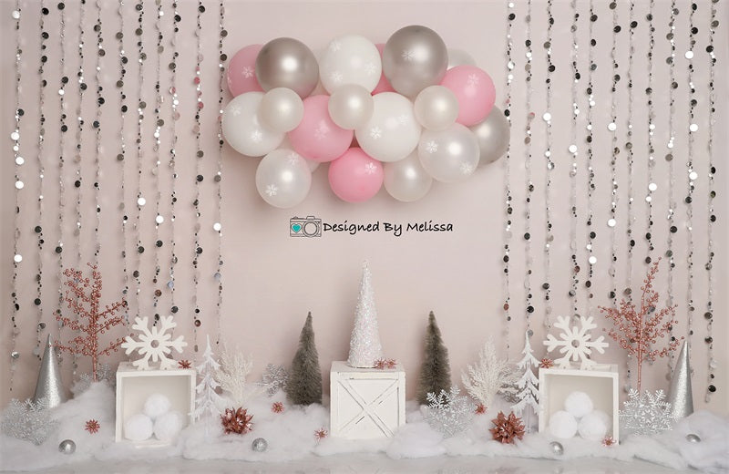 Kate Rosa Winter-Wunderland-Hintergrundkulisse von Melissa King - Kate Backdrop.de