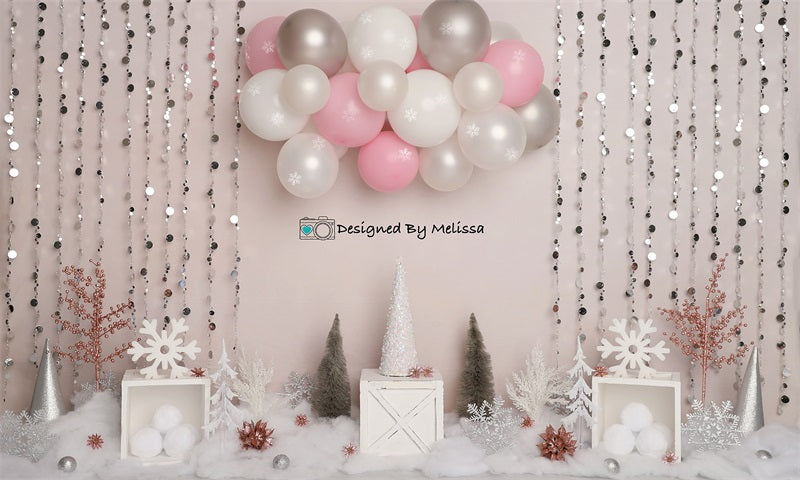 Kate Rosa Winter-Wunderland-Hintergrundkulisse von Melissa King - Kate Backdrop.de