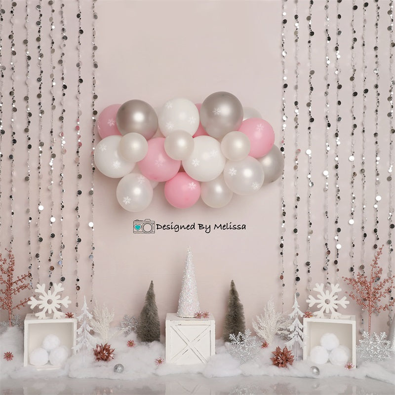 Kate Rosa Winter-Wunderland-Hintergrundkulisse von Melissa King - Kate Backdrop.de