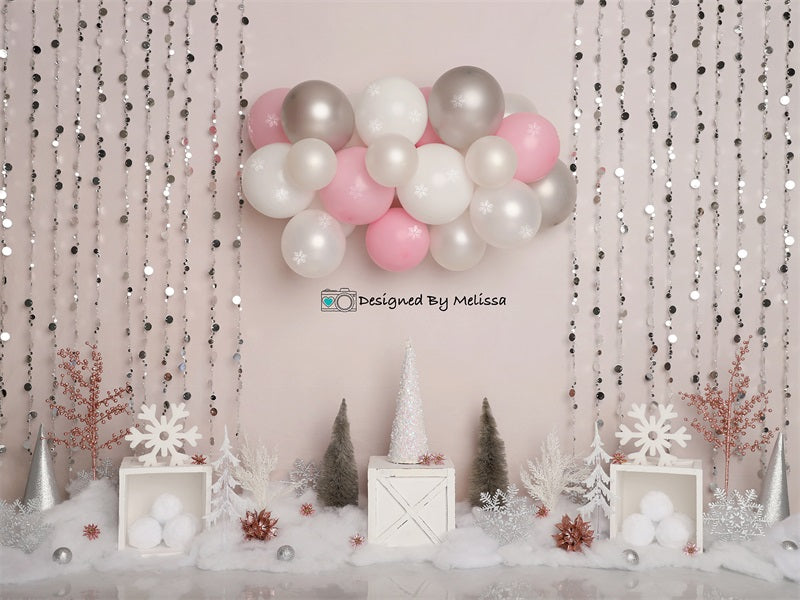 Kate Rosa Winter-Wunderland-Hintergrundkulisse von Melissa King - Kate Backdrop.de