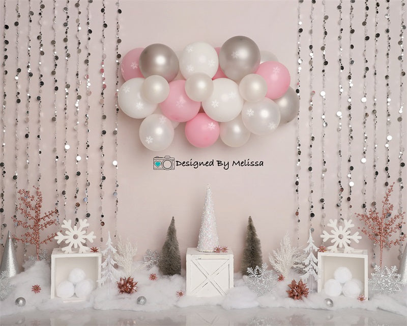 Kate Rosa Winter-Wunderland-Hintergrundkulisse von Melissa King - Kate Backdrop.de